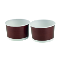Contenitore "Deli" tondo in cartone marrone scuro