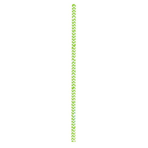Cannuccia in carta verde lime, decorazione chevron