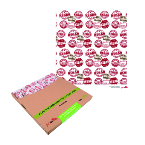 Carta bianca con decorazione kebab, in scatola dispenser