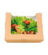 Scatola per insalata in cartone kraft con finestra 180x160mm H40mm 1000ml