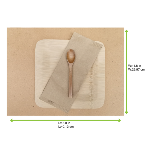 Set vassoio in carta beige