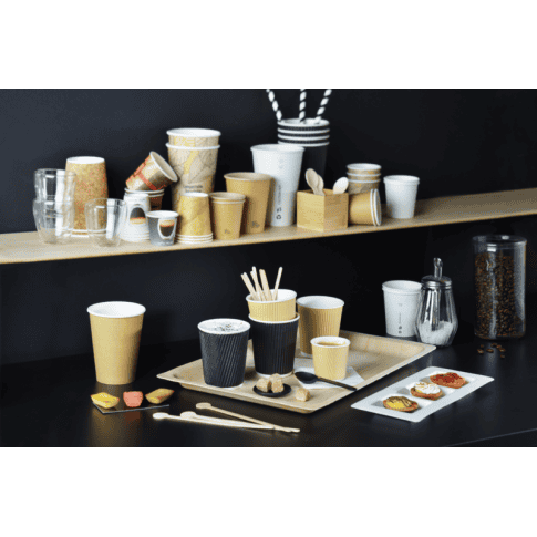 Spatola da caffè in legno imballaggio singolo, in scatola dispenser
