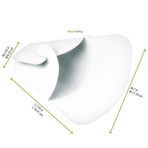 Tasca per crepes triangolare in cartone bianco