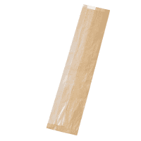 Sacchetto per sandwich kraft marrone con finestra in cristallo