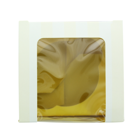 Scatola da 1 cupcake in cartone con finestra e inserto giallo