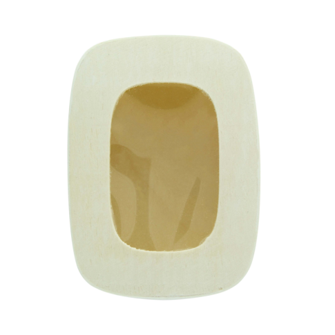 Scatola in legno con coperchio e finestra