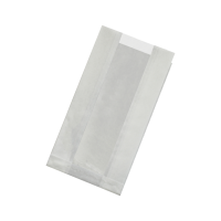 Sacchetto in carta bianco kraft antigrasso con finestra
