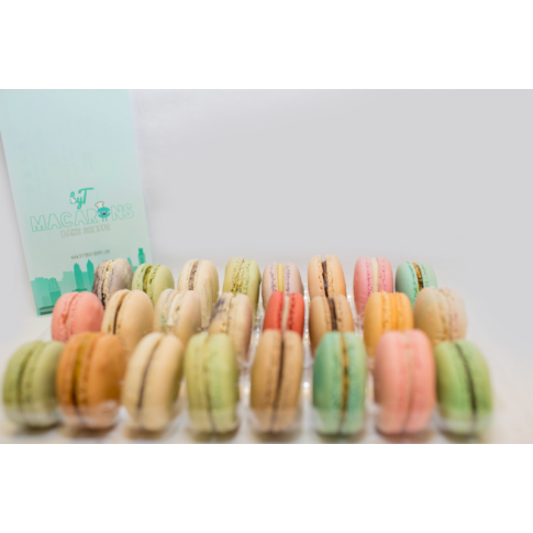 Inserto in PET trasparente per 48 macarons (6x8) con chiusura clip