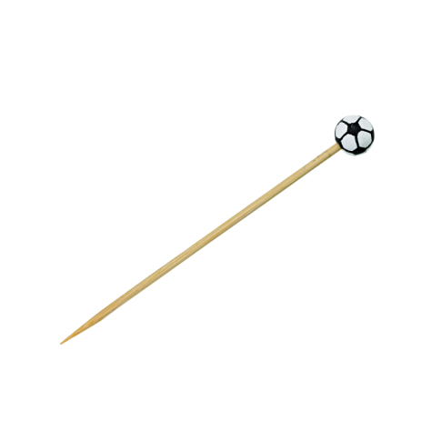 Stecchino in bambù decorazione football