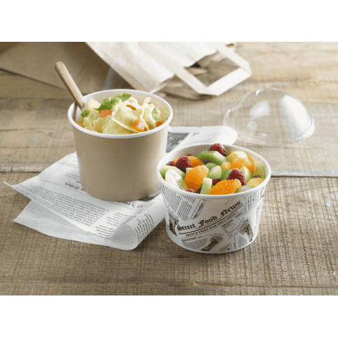 Contenitore "Deli" tondo in cartone kraft