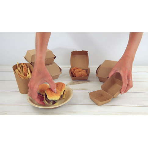 Scatola per hamburger in cartone kraft