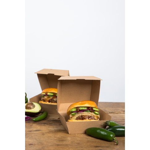 Scatola per hamburger in cartone kraft