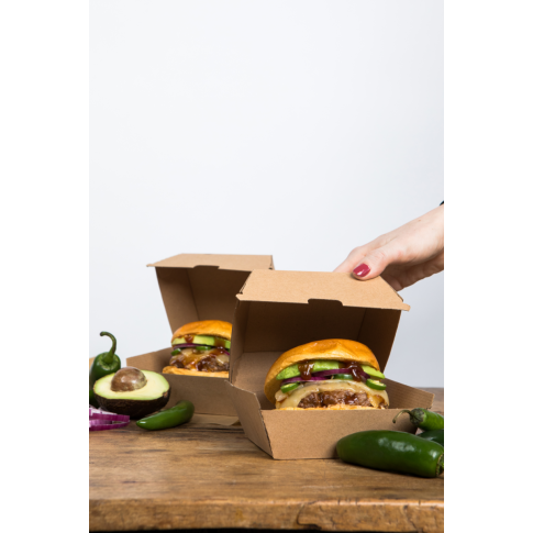 Scatola per hamburger in cartone kraft