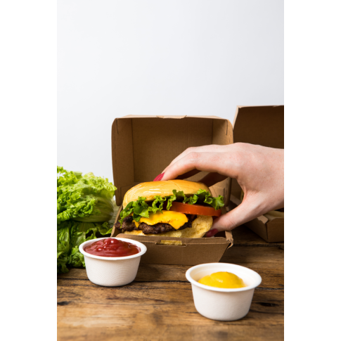 Scatola per hamburger in cartone kraft