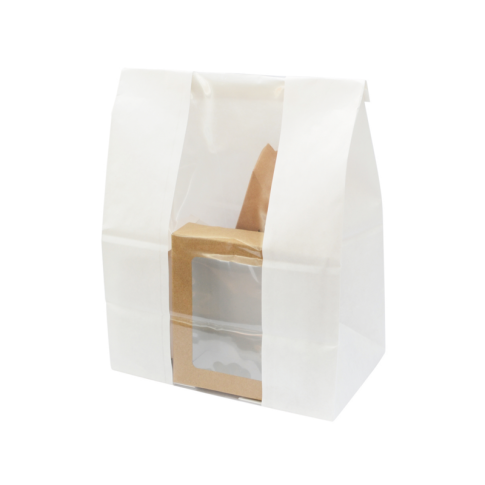 Sacchetto "SOS" in carta kraft con finestra    H265mm