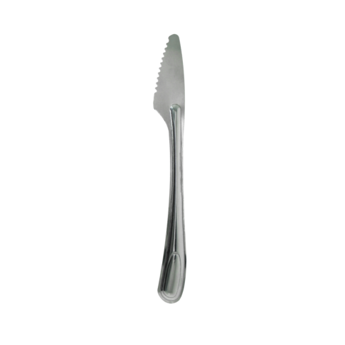 Coltello da tavola in acciaio inox con fodero, da lavare prima dell'uso