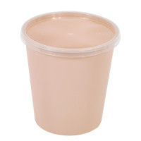 Reemp ciotola beige in pp con coperchio trasparente