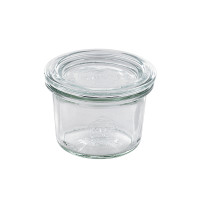"Weck" barattolo con coperchio in vetro da 80 ml, unità di vendita composta da 12 pz. Temperatura massima 200°C. Resistenza ad