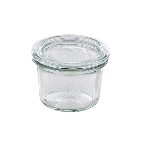 "Weck" barattolo con coperchio in vetro da 80 ml, unità di vendita composta da 12 pz. Temperatura massima 200°C. Resistenza ad