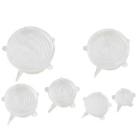 Set di 6 coperchi riutilizzabili in silcone diametro 65/95/115/145/165/205 mm, unità di vendita composta da 10 set