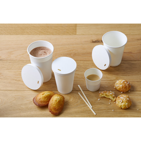 Coperchio in cartone bianco plastic-free (PAP1)  H12mm