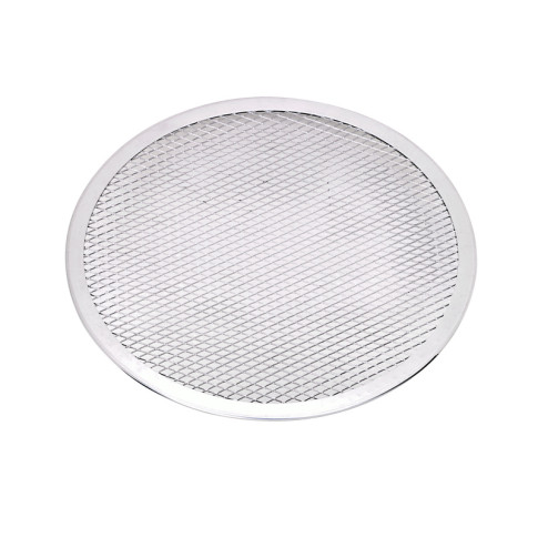 Griglia per pizza rotonda in alluminio con base forata  H4mm