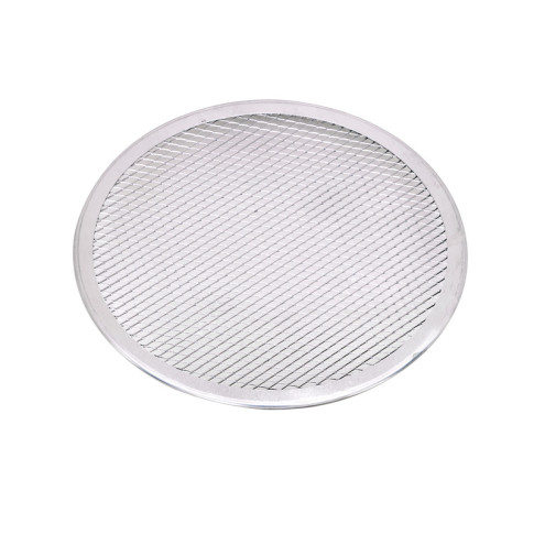Griglia per pizza rotonda in alluminio con base forata  H4mm