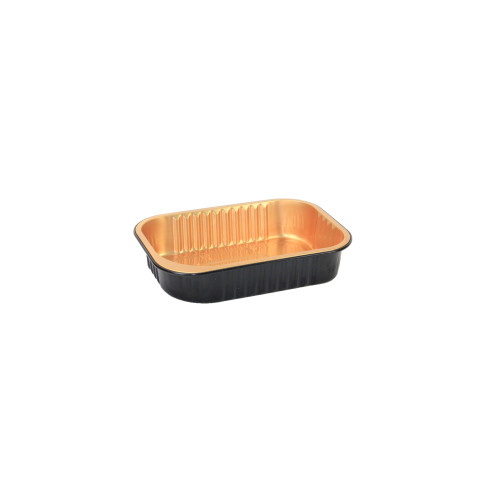 Opseal Aluminum tray black/gold 161x110mm H38mm 475ml