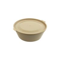 Contenitore beige in PP con coperchio (PP5)H36mm 180ml