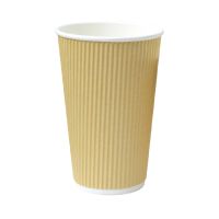 Bicchiere in cartone beige "Rippley" doppio stratoH62mm 120ml