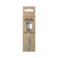 Cucchiaio da minestra in acciaio inox con custodia, da lavare prima dell'uso159x32mm H18mm