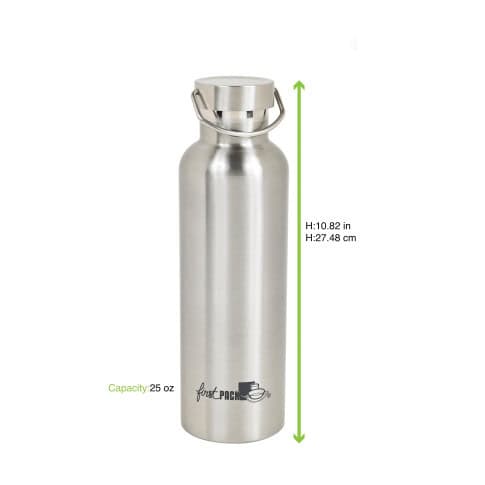 Borraccia NoxBottle isotermica in alluminio con tappo in PP e metallo (FE40 + PP5)  H265mm 750ml