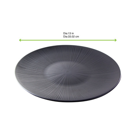 Piatto nero riutilizzabile Black Phoenix   H35,5mm