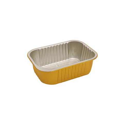 Vaschetta Opseal in alluminio esterno oro / interno argento 161x110mm H40mm 680ml
