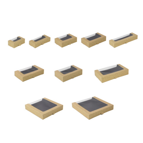 Scatola per sushi con finestra antiappannamento per 30-38 pezzi 220x220mm H40mm