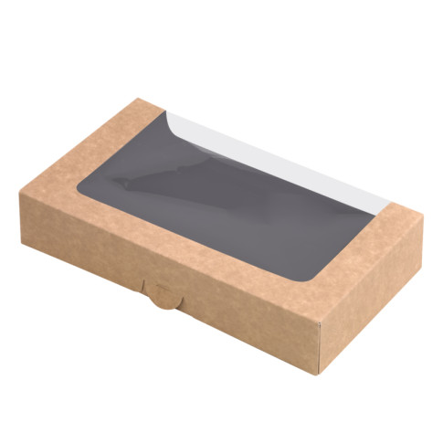Scatola per sushi con finestra antiappannamento per 24 pezzi 240x135mm H45mm