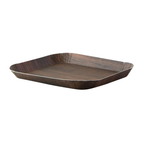 Vassoio decorativo in legno scuro 168x127mm H15mm