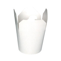 Contenitore tondo in cartone bianco stile orientale, chiusura a incastro  H98mm 750ml