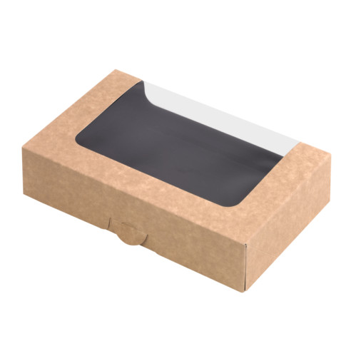Scatola per sushi con finestra antiappannamento per 15 pezzi 190x120mm H45mm