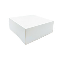 Scatola da pasticceria in cartone bianco 143x143mm H60mm
