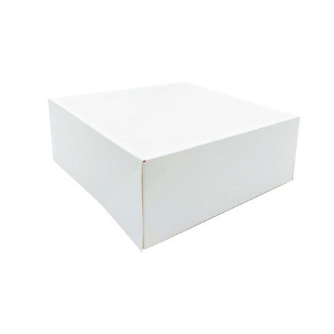 Scatola da pasticceria in cartone bianco 143x143mm H60mm
