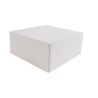 Scatola da pasticceria in cartone bianco 180x180mm H80mm