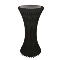 Tavolo pieghevole nero illuminato con piano in acrilico  H1 000mm