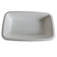 Vaschetta sigillabile in polpa di canna da zucchero 1/4 265x160mm H55mm 1450ml