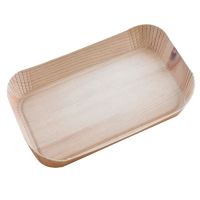 Vassoio decorativo in legno chiaro laminato185x105mm H12mm