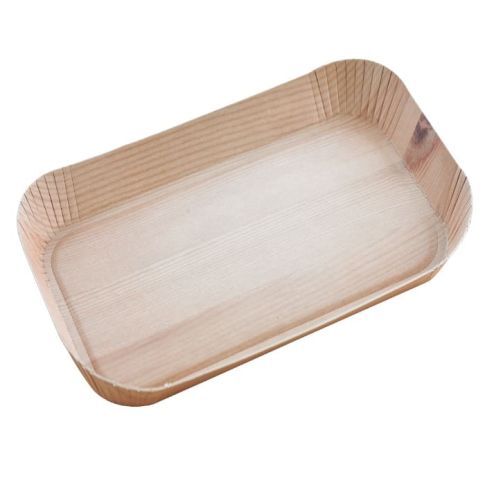 Vassoio decorativo in legno chiaro laminato185x105mm H12mm