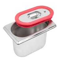 Vassoio GN in acciaio inox 1/9 H6,5cm 176x108mm H65mm
