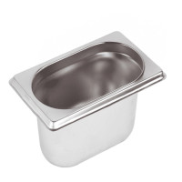 Vassoio GN in acciaio inox 1/9 H 10cm 176x108mm H100mm