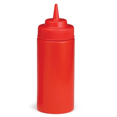 Spremiagrumi rosso morbido a 1 punta, plastica senza BPA  H260mm 630ml