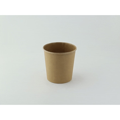 Contenitore in cartone kraft per alimenti caldi e freddi  H104mm 490ml